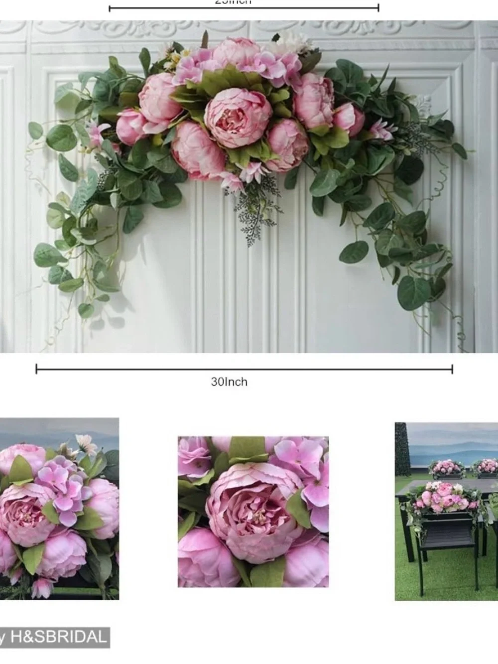 New H&S Bridal Wedding Arch Floral,30